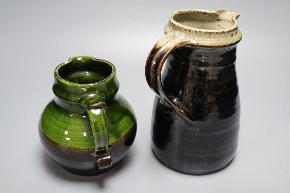 Michael Cardew (1901-1983), two stoneware pottery jugs, H 22.5cm & 15c,